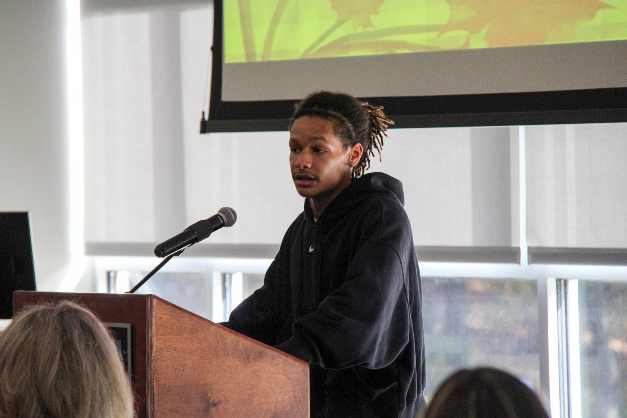 NPC Nursing student Juan Walton addresses attendees at the NPC Foundation Annual Celebration of Giving on November 6, 2025.